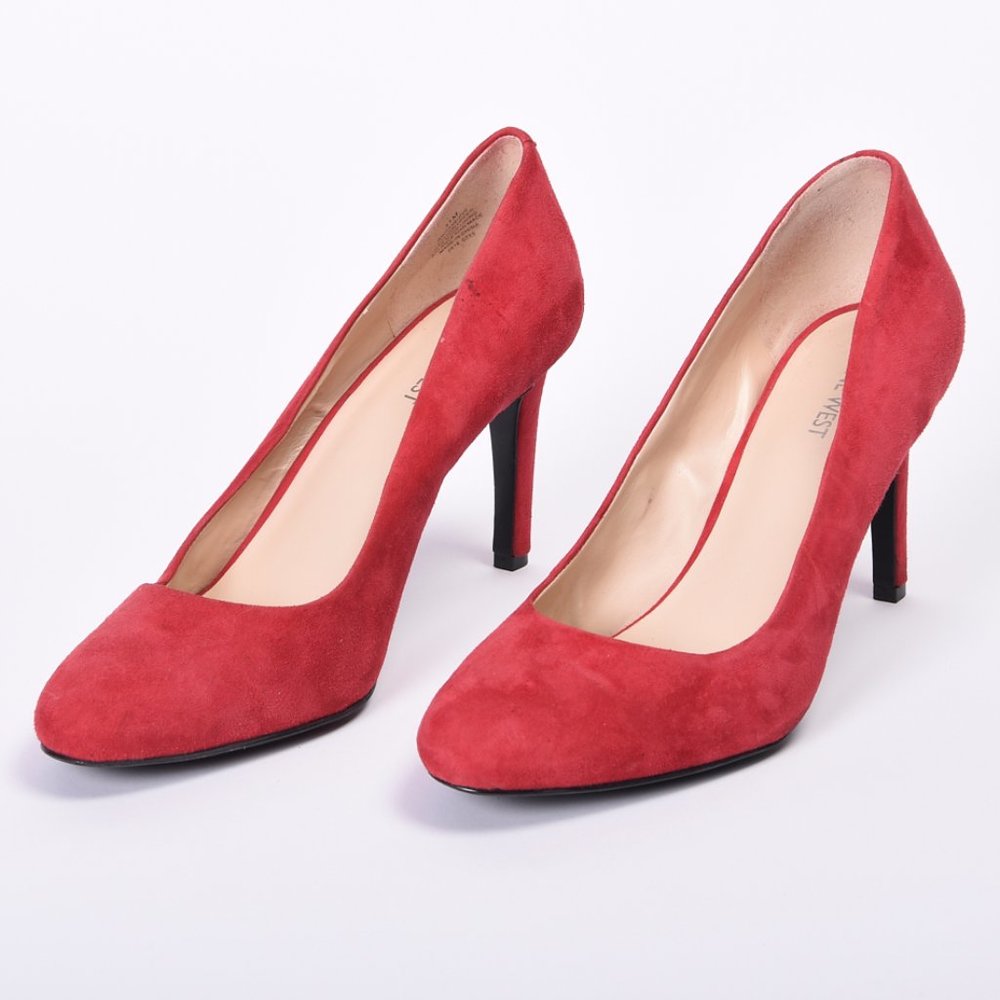 Nine West, Red, Suede Pumps, Size 11